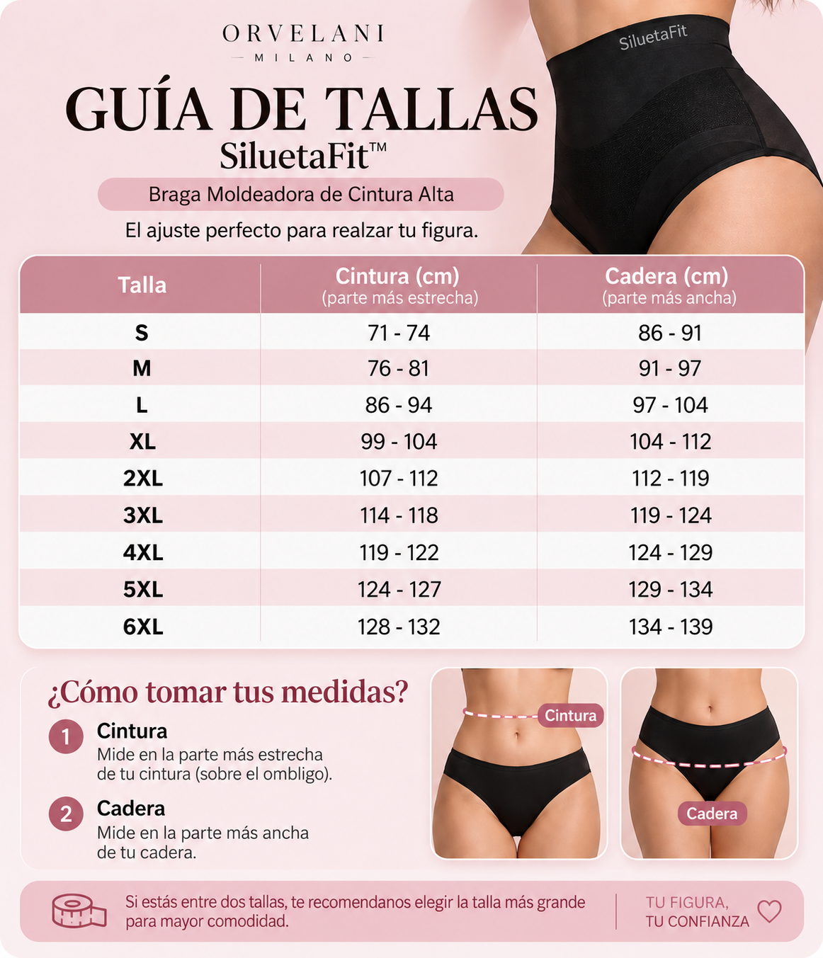 SiluetaFit™ | Braga Moldeadora Cintura Alta